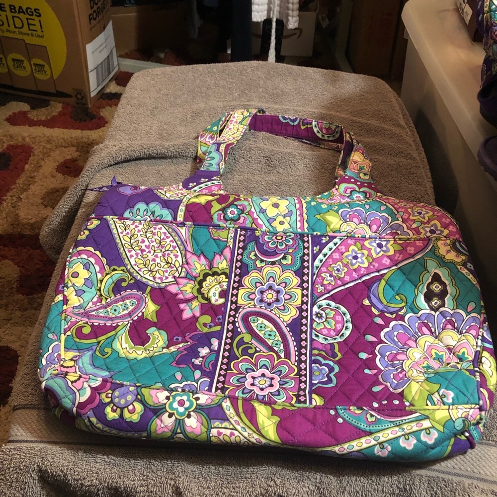 Vera Bradley Retired Heather Briefcase Like New